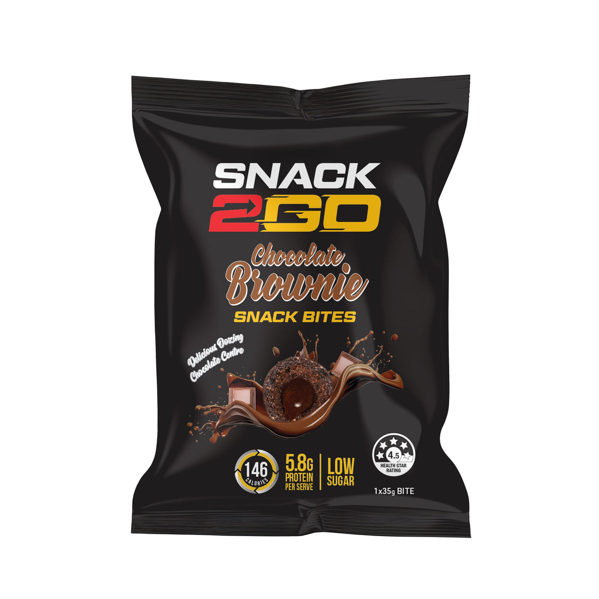 SNACK2GO Snack Bites Chocolate Brownie - 4 Snacks